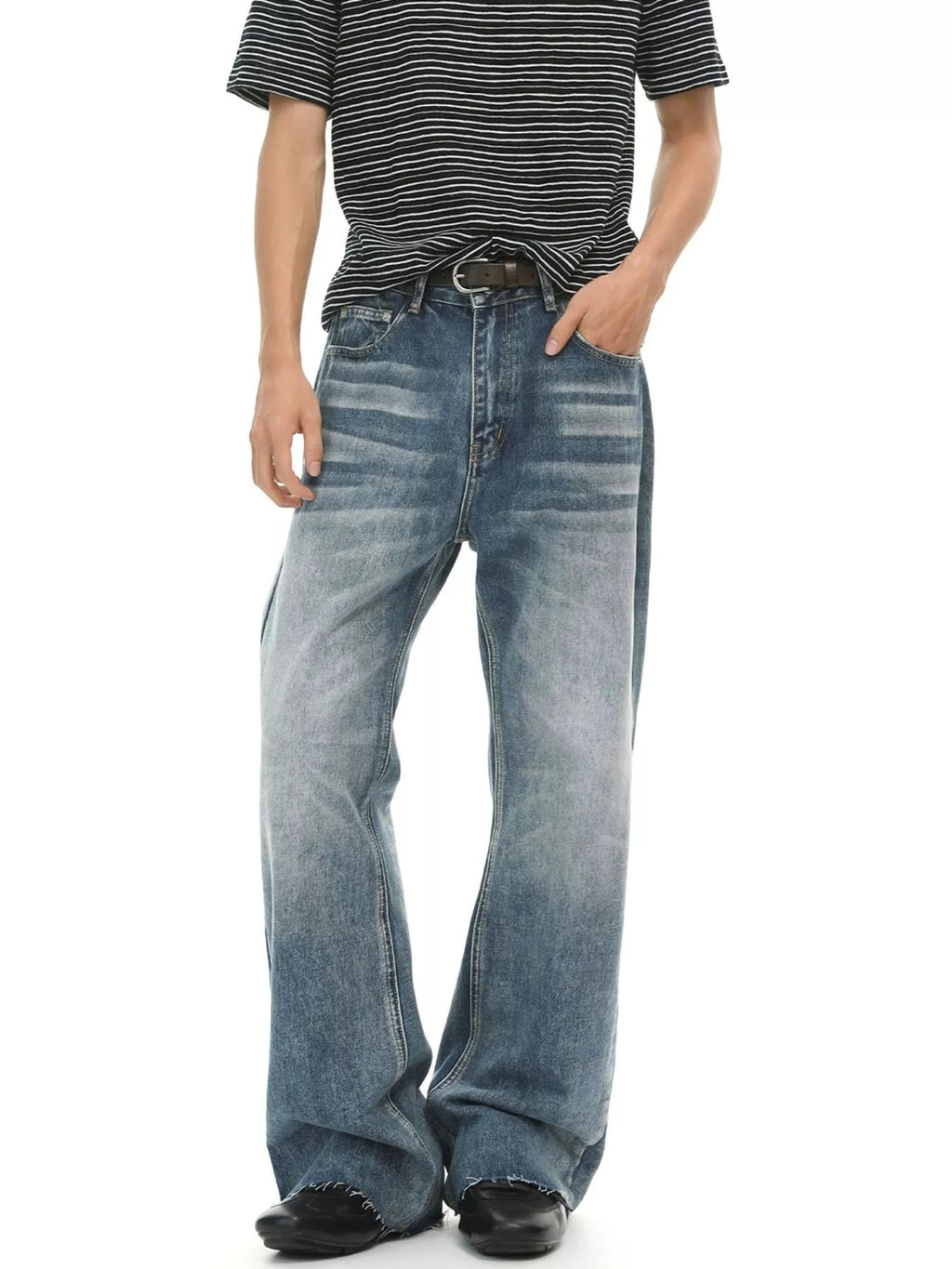 Men's Vintage Wash Flare Jeans