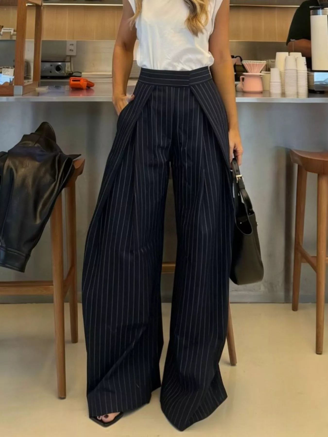 High-Waisted Wide-Leg Pants