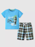 Children's Surf Rider Graphic Tee & Plaid Shorts Set