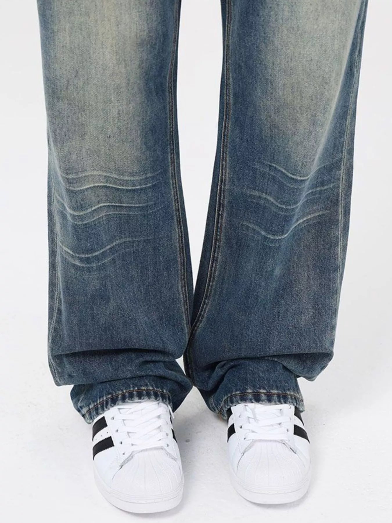 Men's Vintage Wash Loose Fit Jeans
