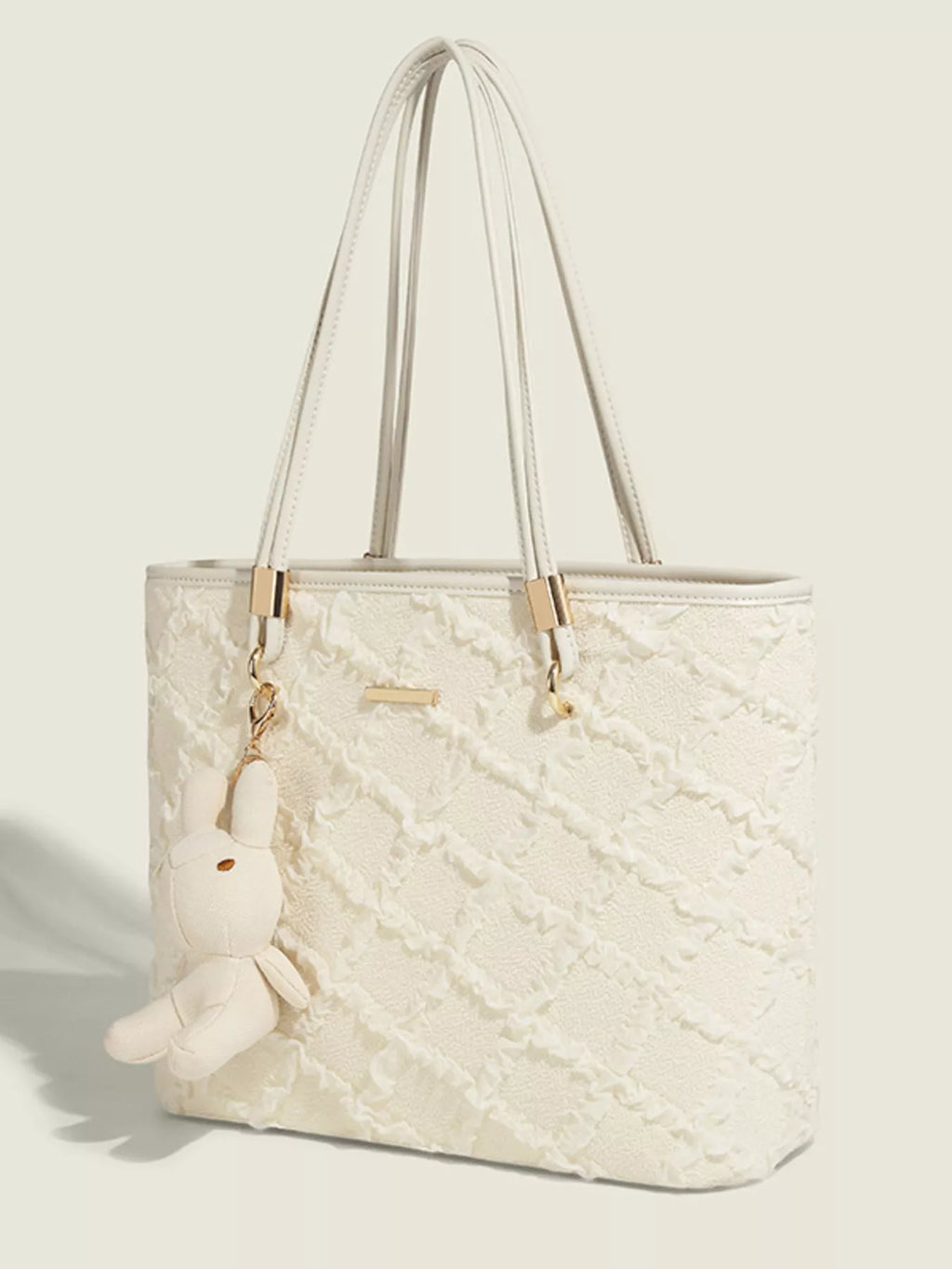Textured Tote Shoulder Bag