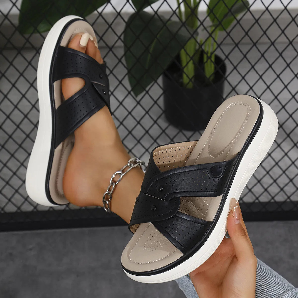 Open Toe Wedge Sandals