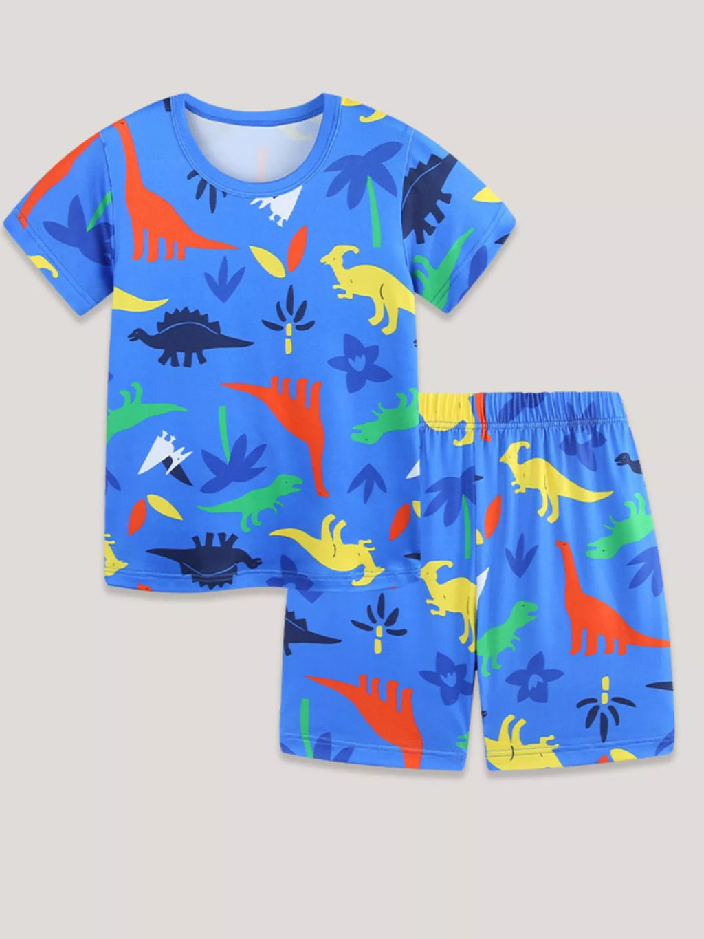 Children's Dino-Print Short Sleeve Tee and Shorts Set