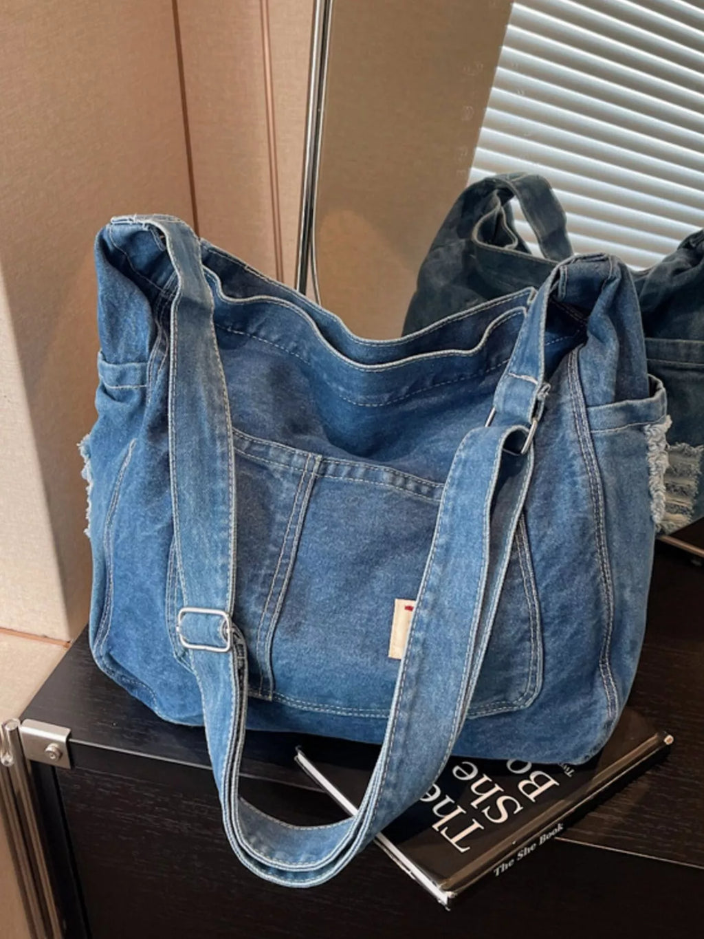 Casual Denim Crossbody Bag