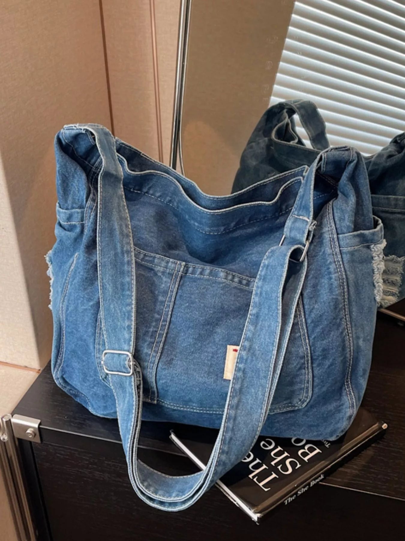 Casual Denim Crossbody Bag