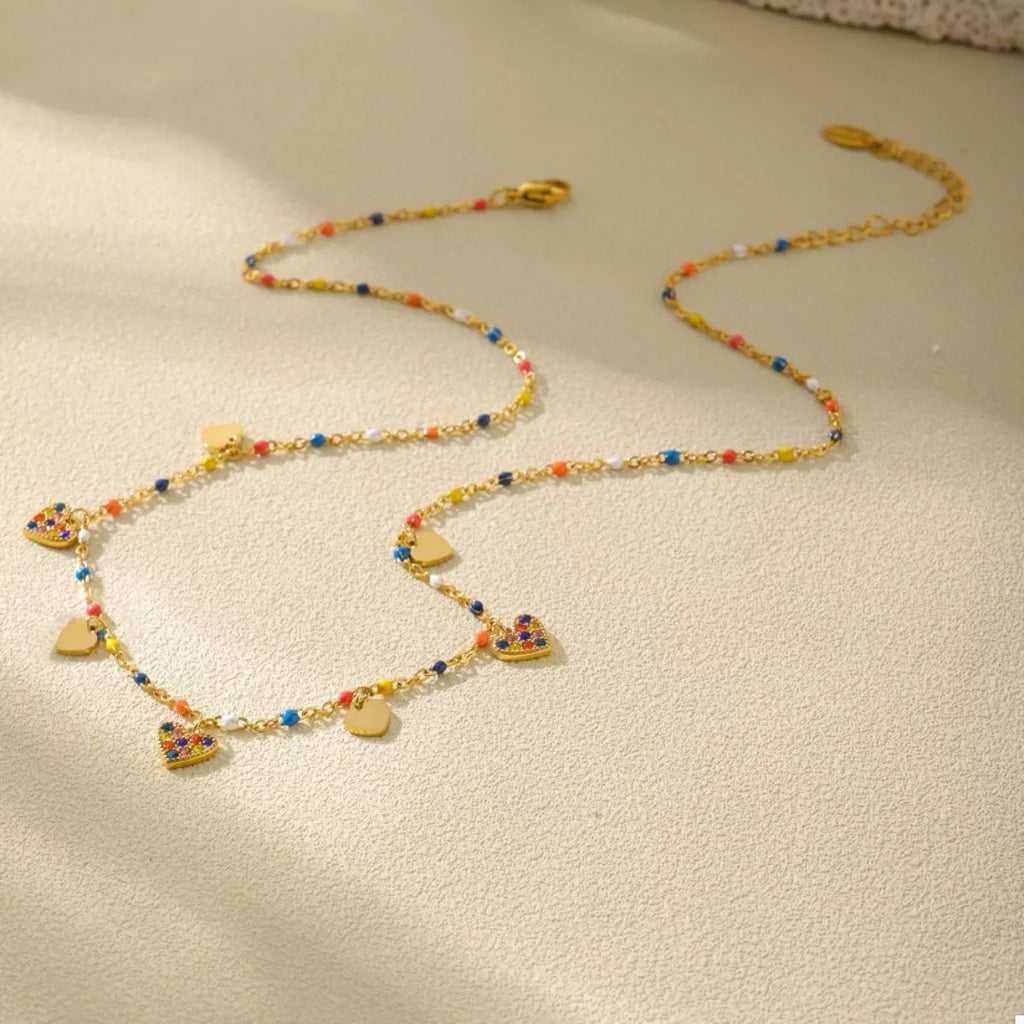 18K Gold-Plated Heart Charm Necklace