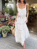 Lace Detail Wide Strap Dress
