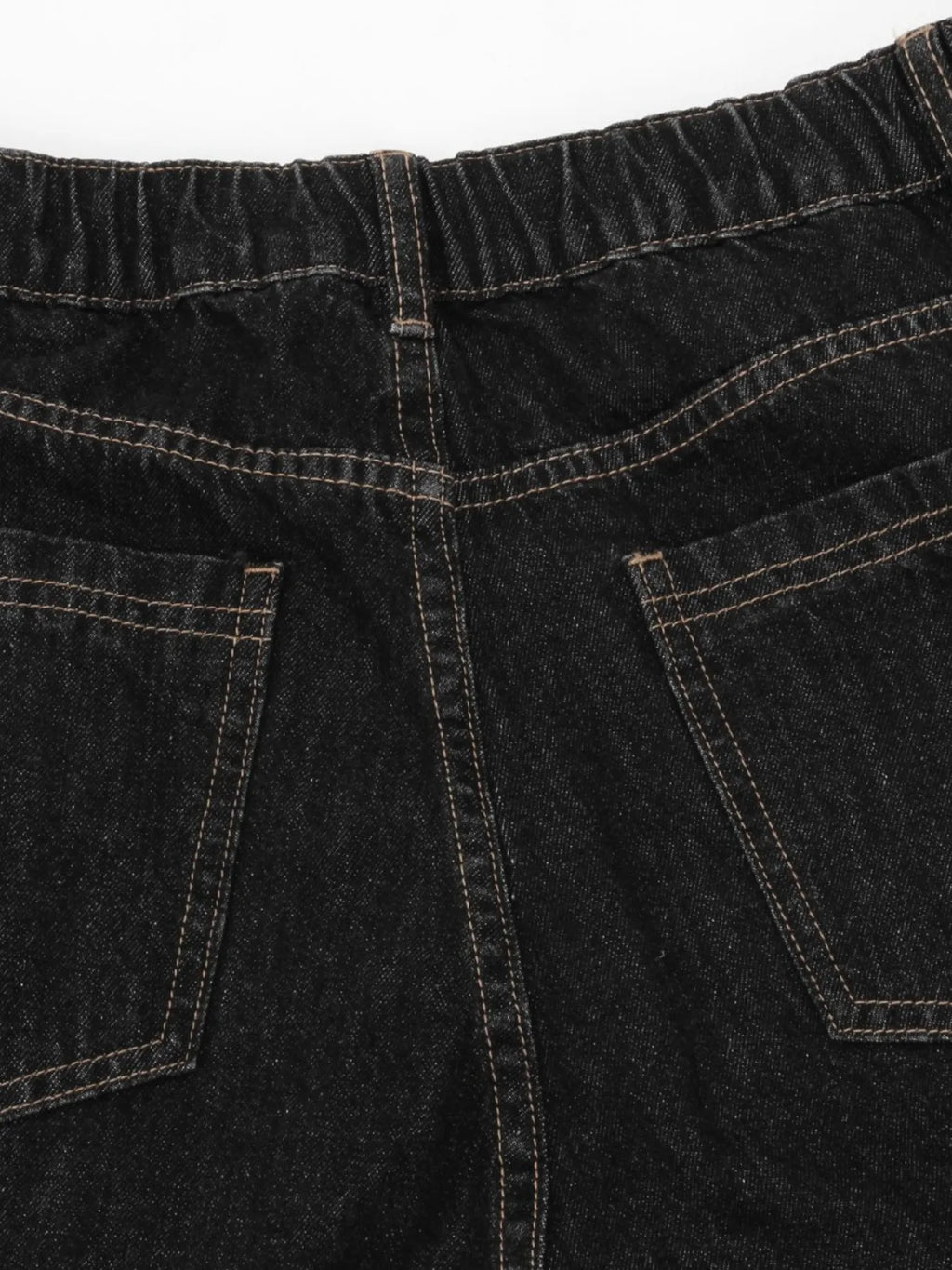 Men's Wide-Leg Denim Shorts with Plaid Accent