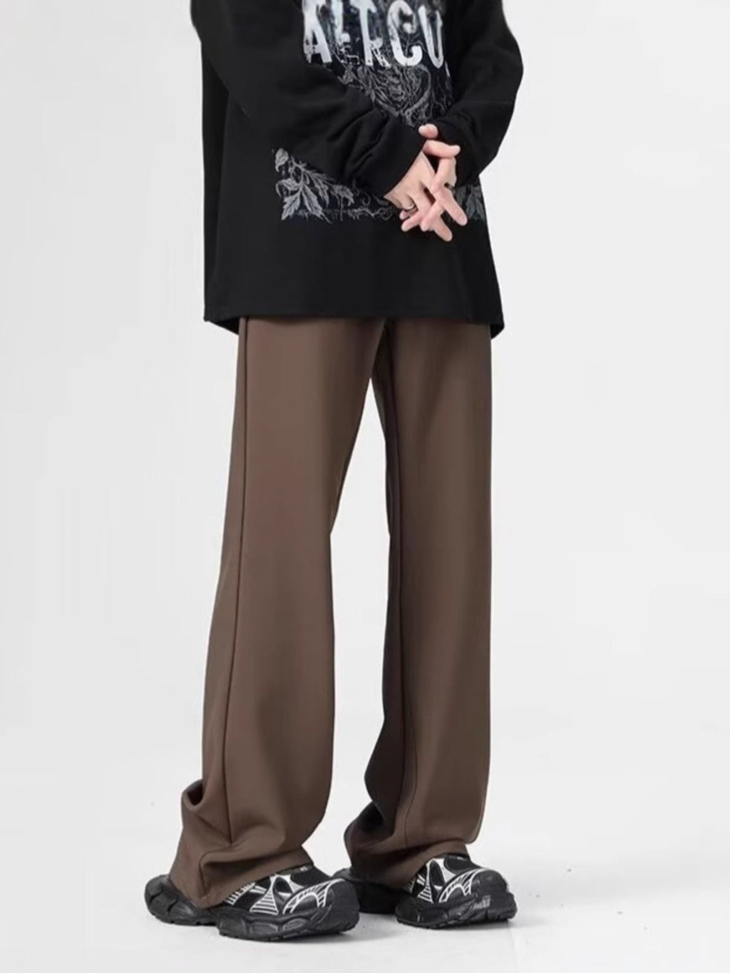 Men's Full Size Relaxed Fit Straight-Leg Pants Plus Size