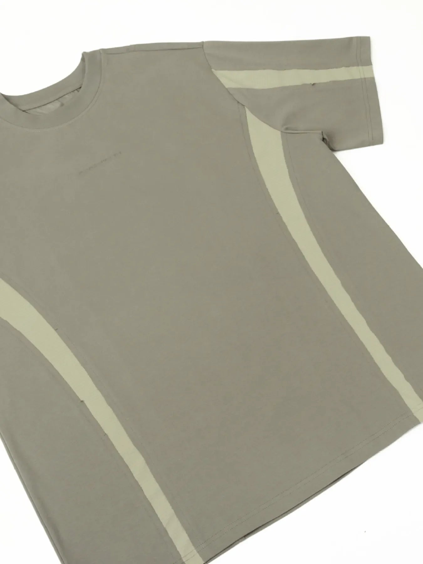 Men's Contrast Round Neck Short Sleeve T-Shirt