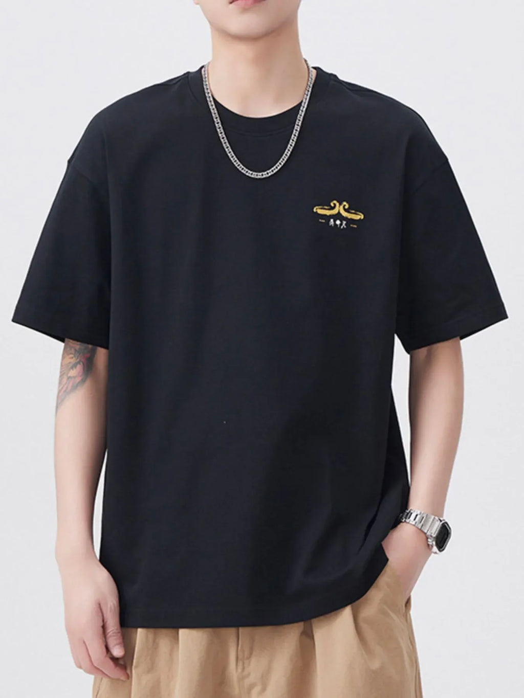 Men's Plus Size Round Neck Short Sleeve T-Shirt