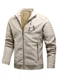 Men's Plus Size Zip Up Fleece Lined Jacket