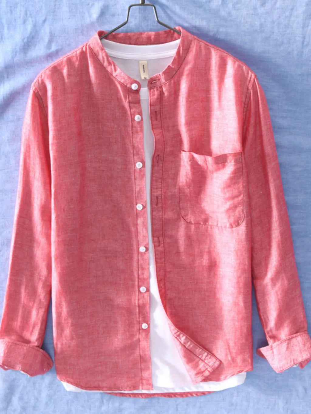 Men's Plus Size Button Up Long Sleeve Shirt