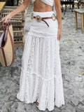 Lace Tiered Maxi Skirt