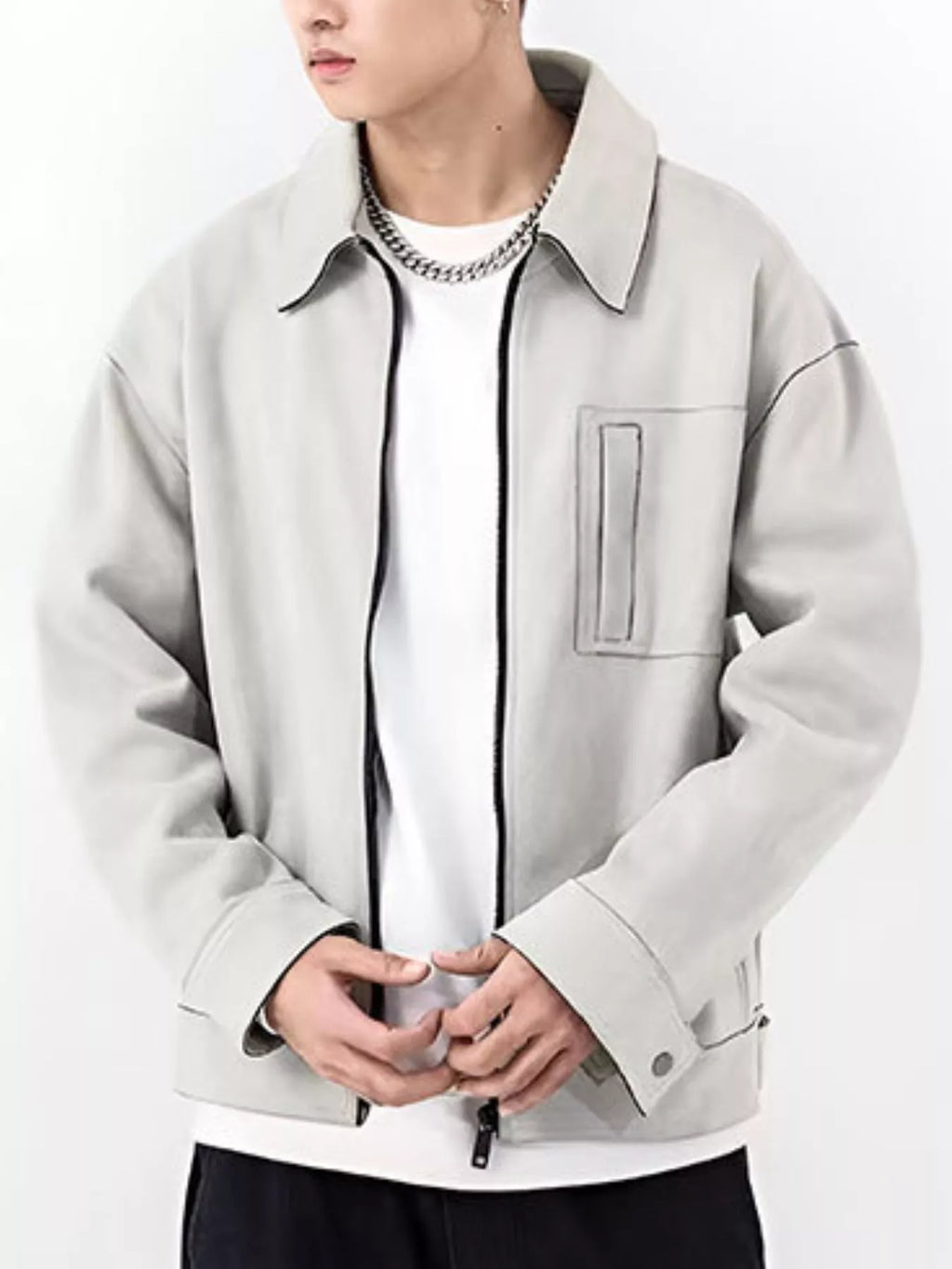 Men's Casual Lightweight Zip-Up Jacket