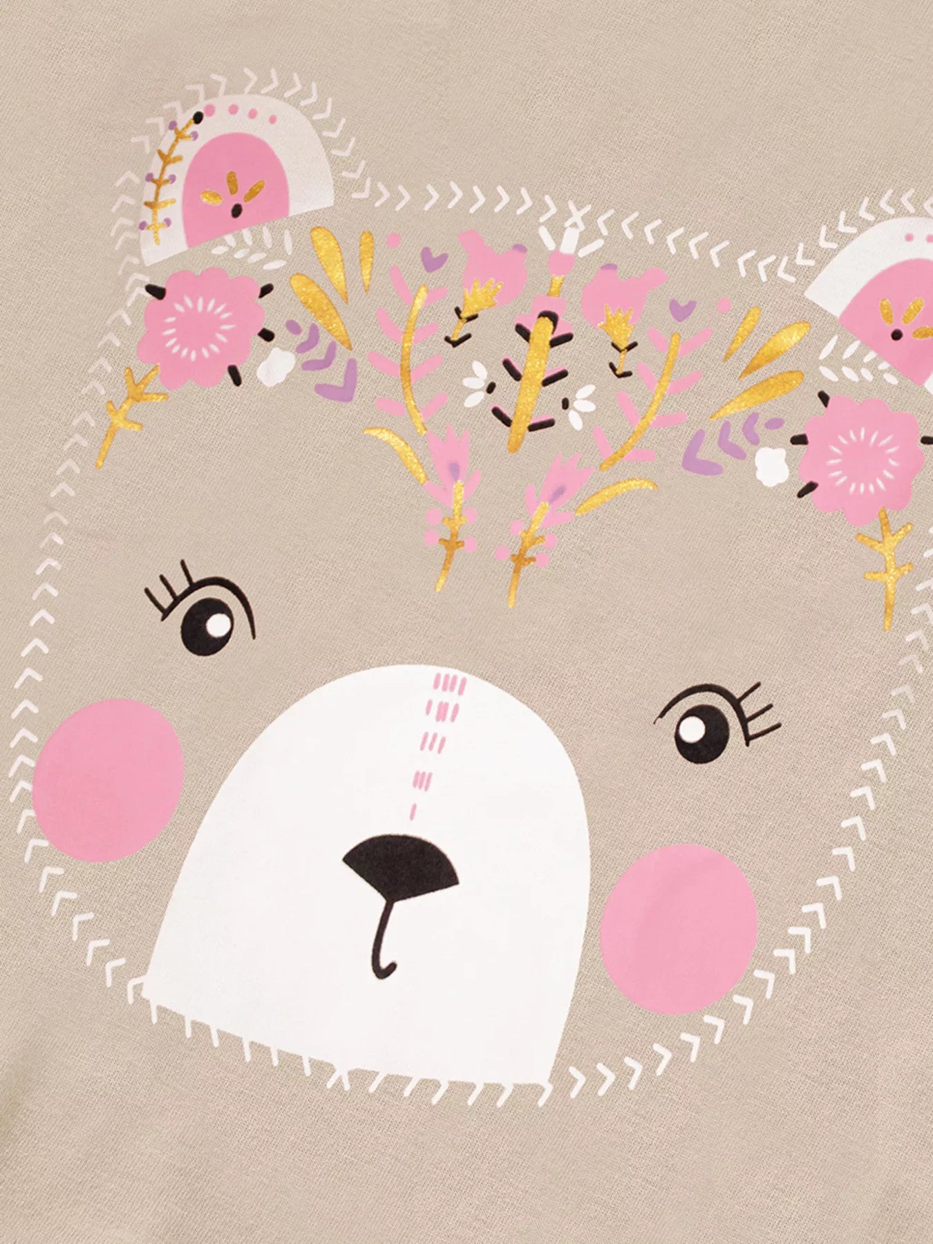 Children's Bear Graphic Long Sleeve T-Shirt