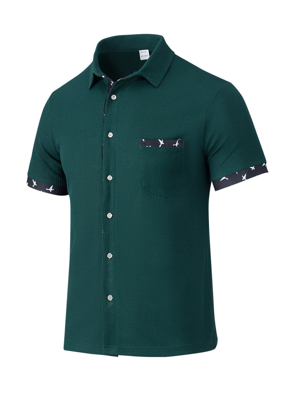 Men's Full Size Casual Button Up Short Sleeve Shirt Plus Size
