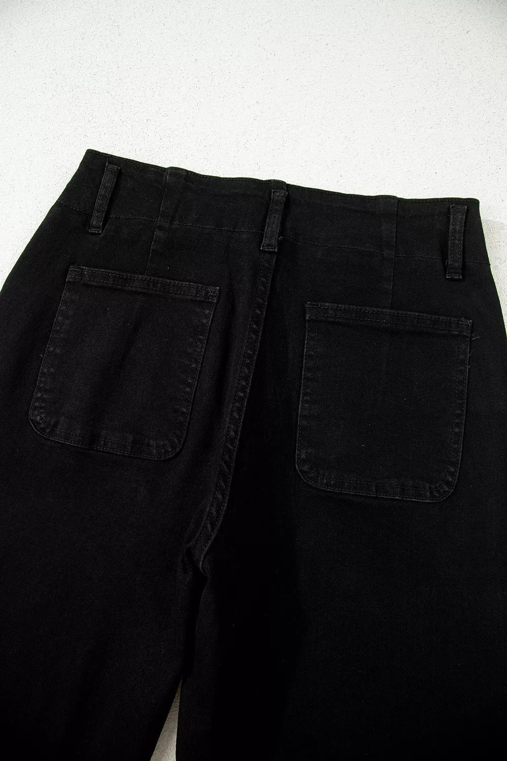 2-Button High Waist Flared Bottom Jeans