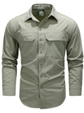 Men's Plus Size Lightweight Button Up Shirt