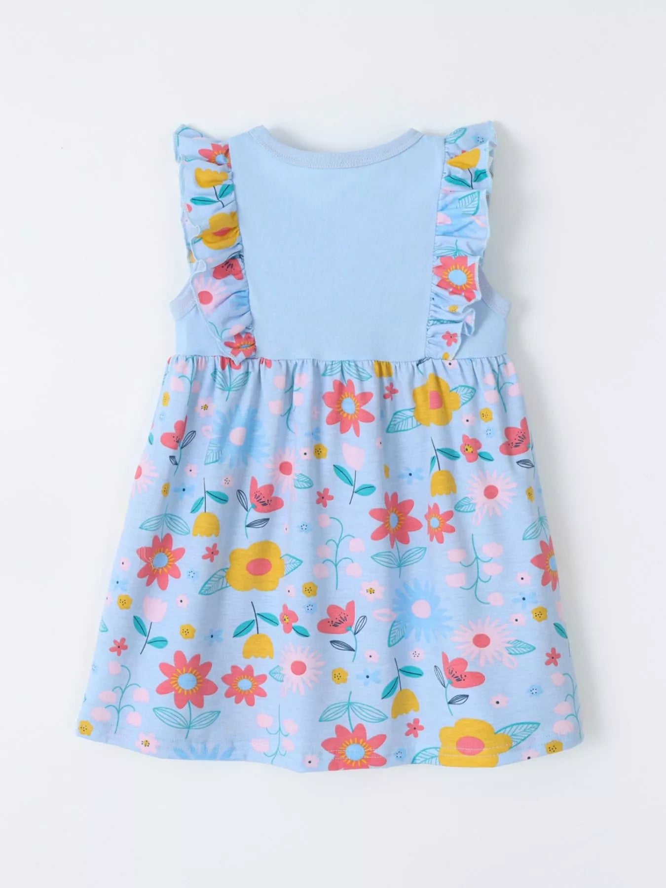 Children's Ruffled Floral Print Dress
