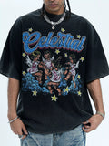 Men's Graphic Round Neck Half Sleeve T-Shirt
