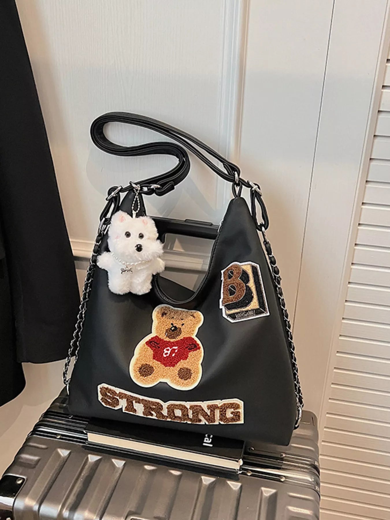 Cute Bear Adjustable Strap Handbag