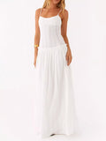Ruched Spaghetti Strap Maxi Dress