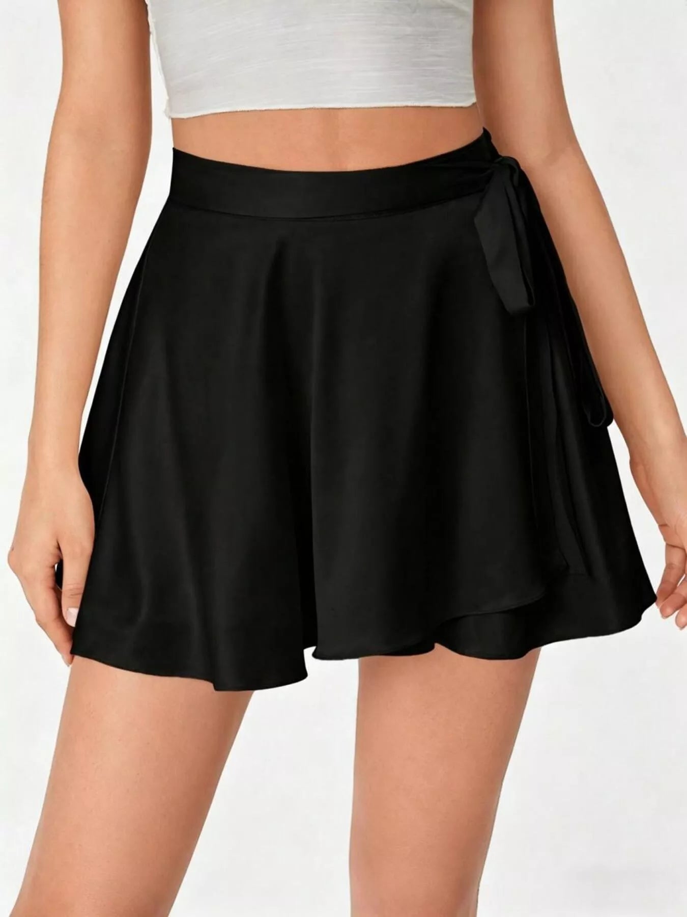 Elastic Waist Mini Skirt