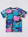 Children's Dinosaur Print Round Neck T-Shirt