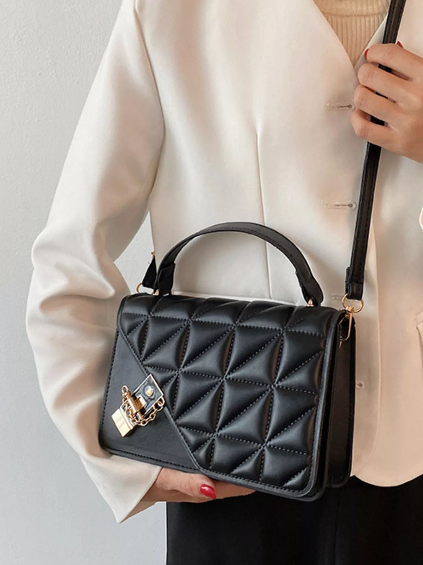 Quilted Flap Crossbody Bag