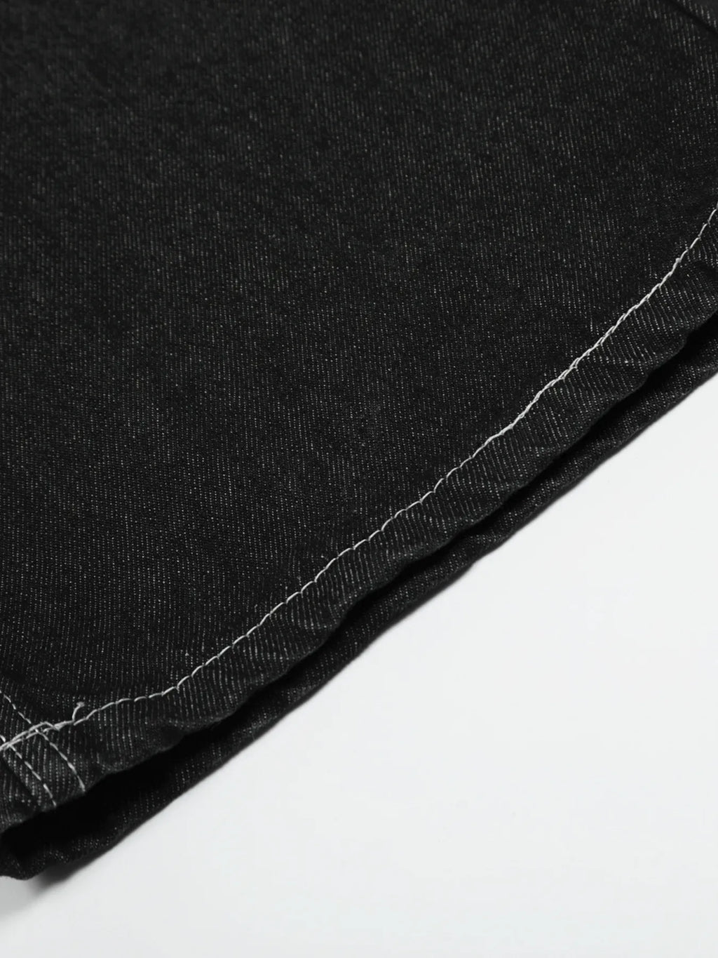 Men's Wide-Leg Contrast Stitch Jeans