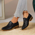 Point Toe Block Heels Loafers