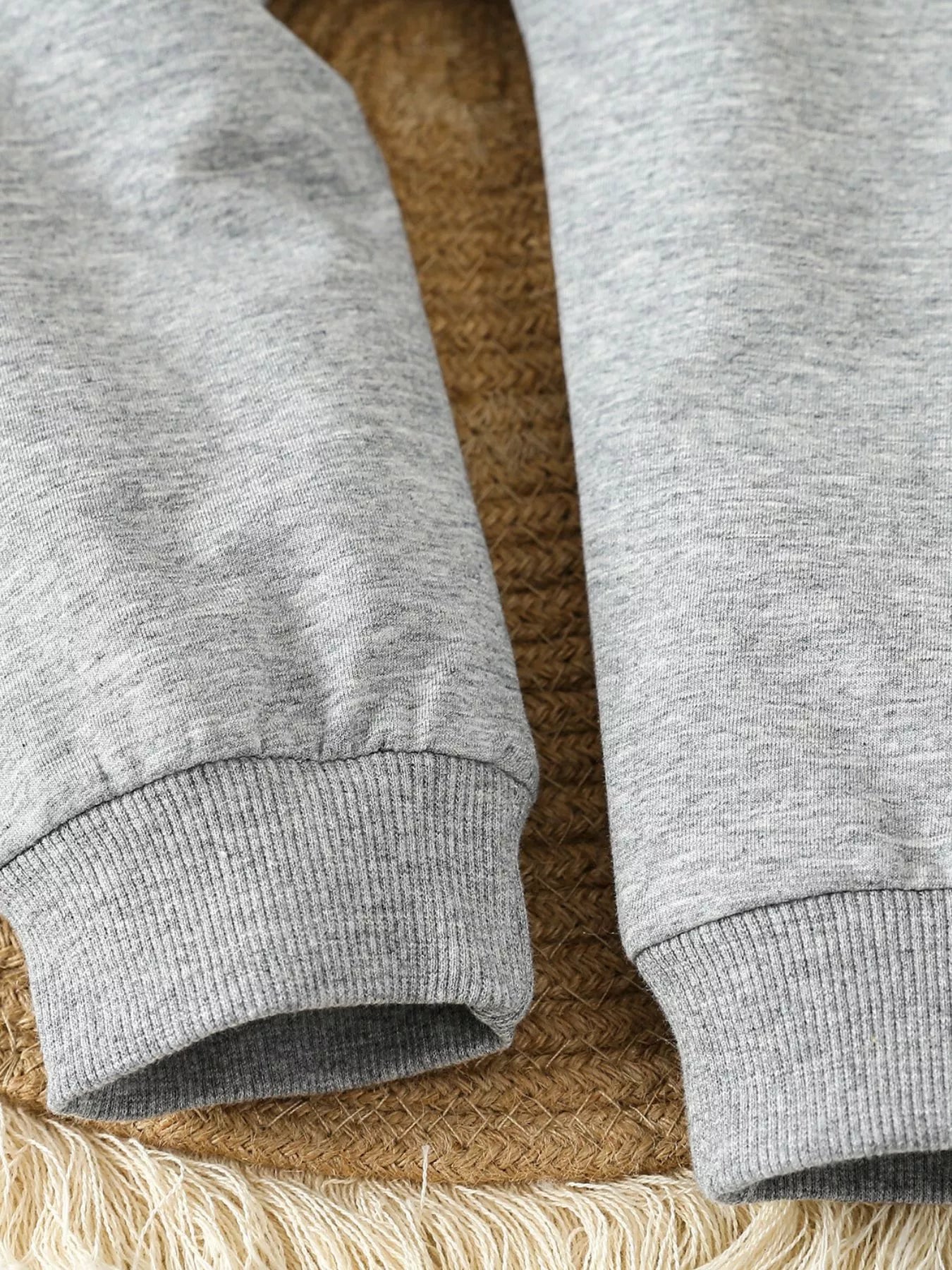 Children's Letter Round Neck Top and Pants Set