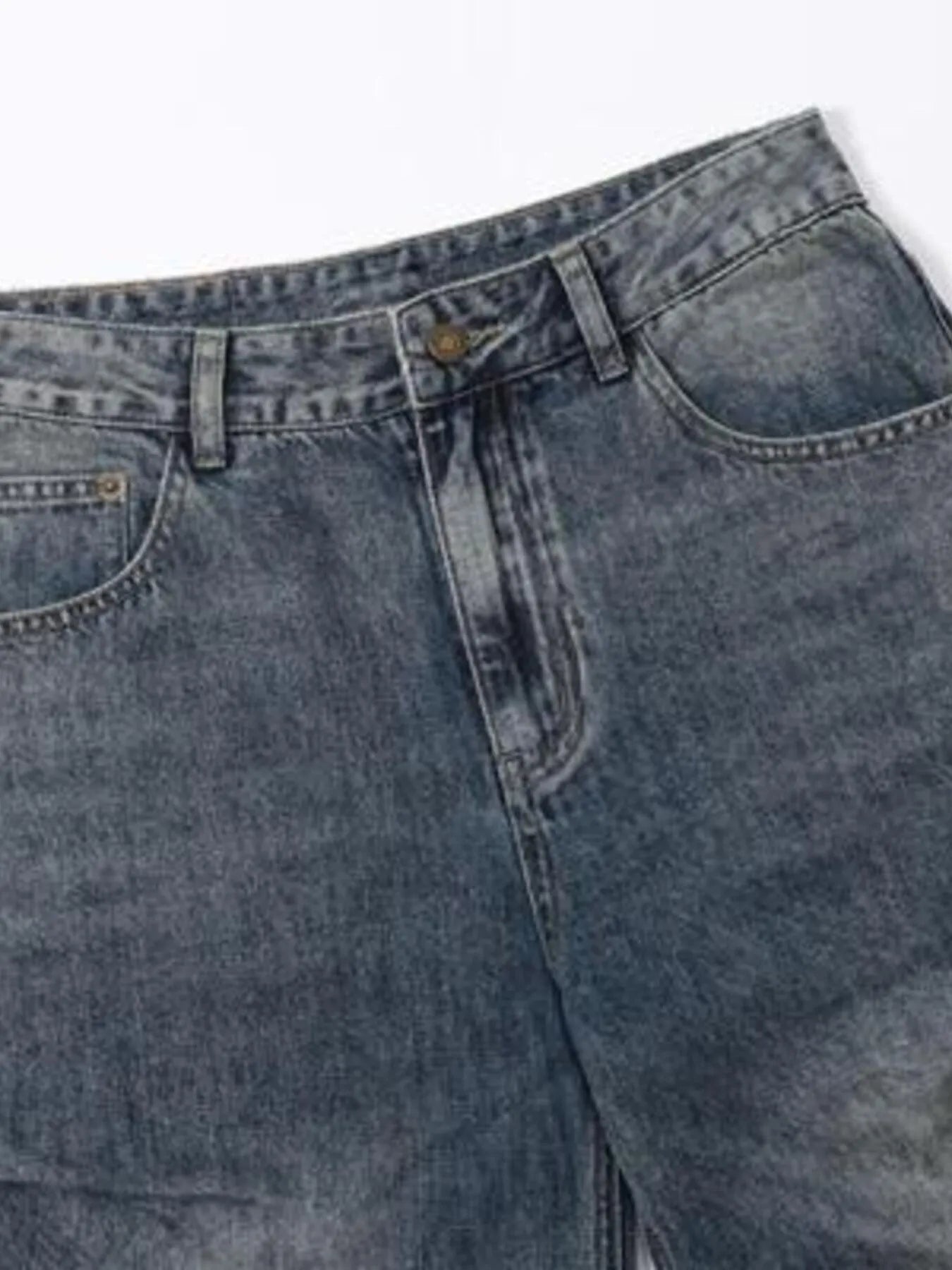 Men's Vintage Wash Wide Leg Jeans
