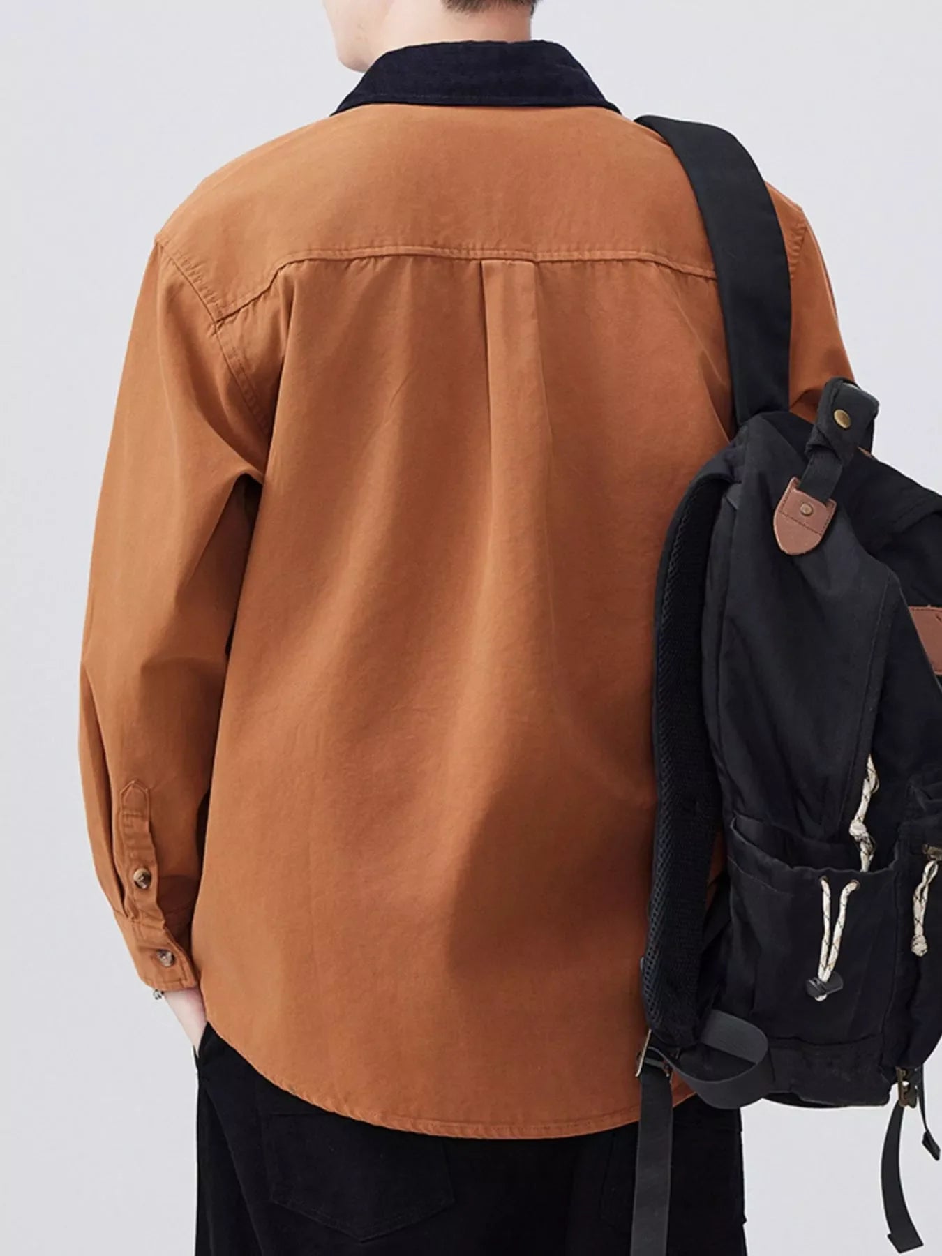 Men's Plus Size Button Up Long Sleeve Shirt