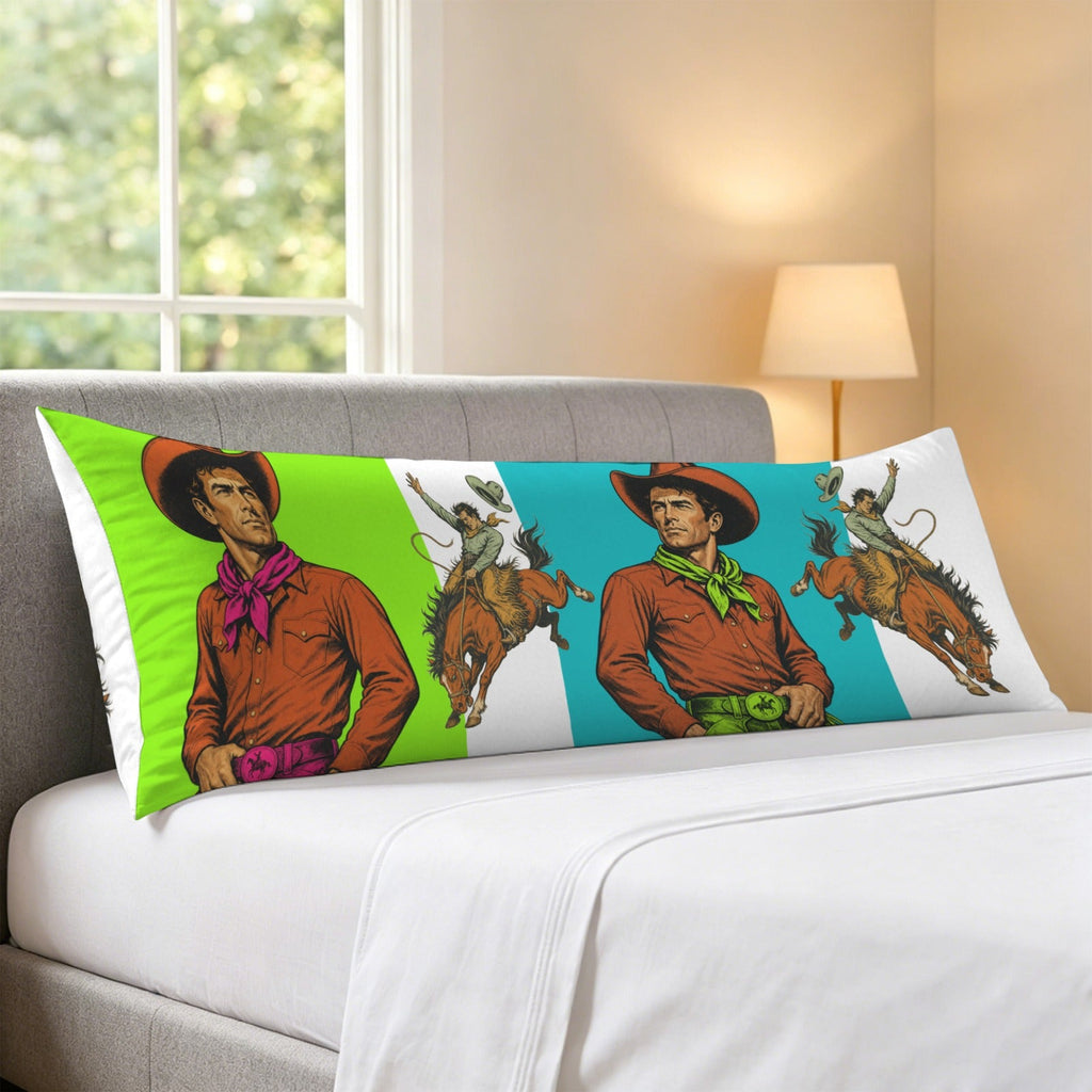 Baha Ranch The Last Roundup Bronc Rider Body Pillow Cover Made in America