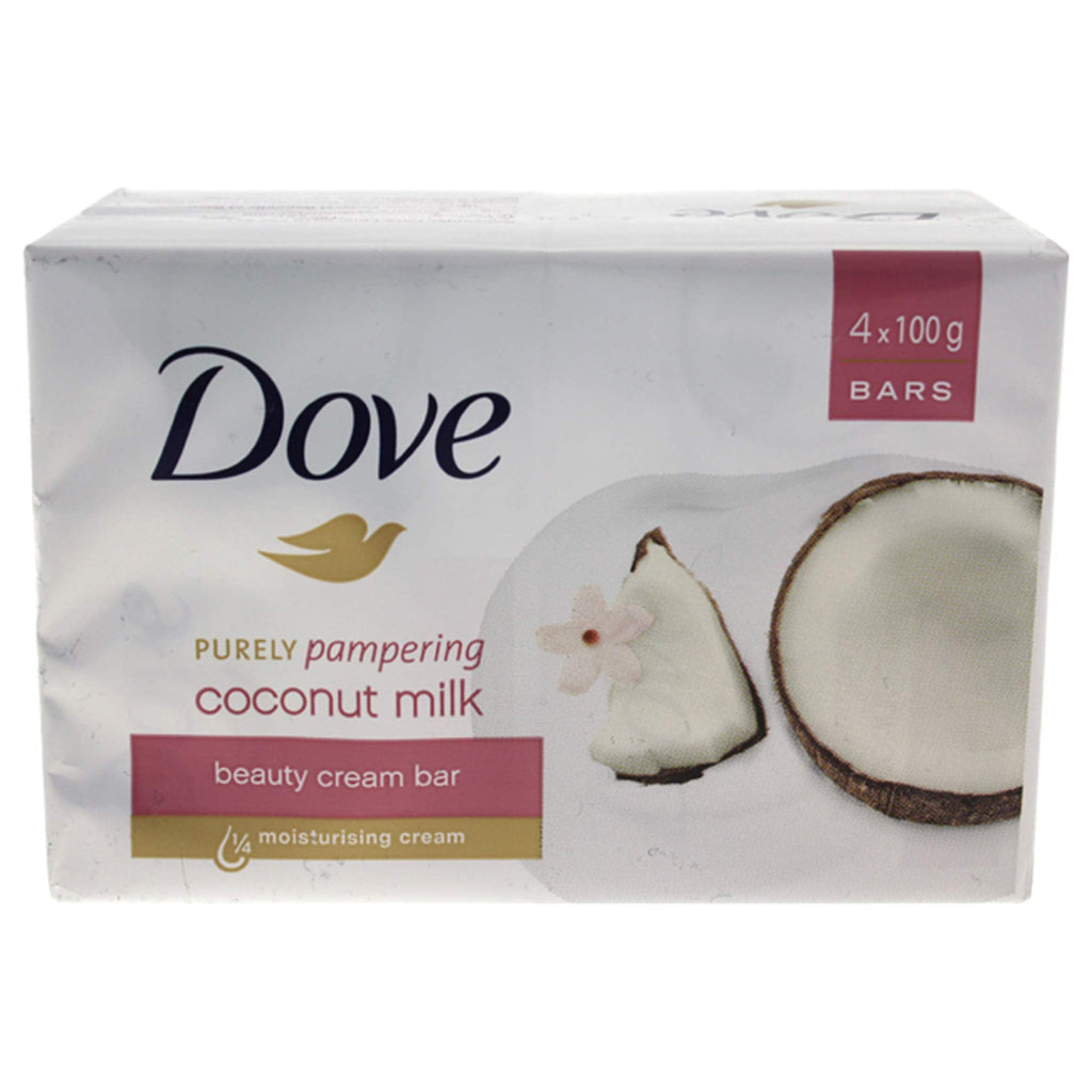 Dove Purely Pampering Coconut Milk Beauty Cream By Dove for Unisex - 4 X 3.5 Oz Bar Soap 4count