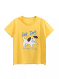 Children's Pet Dog Graphic Short Sleeve T-Shirt
