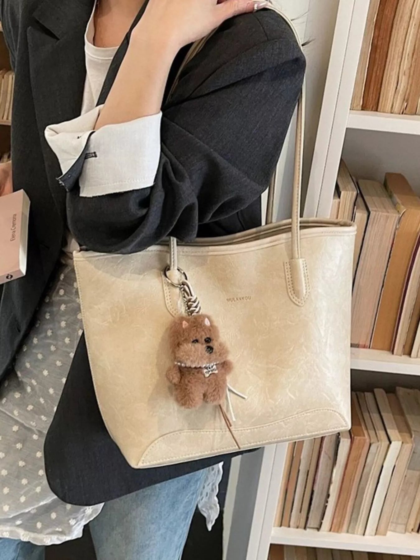 Teddy Bear Charm Tote Bag