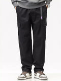 Men's Full Size Casual Cargo Pants with Elastic Waist Plus Size