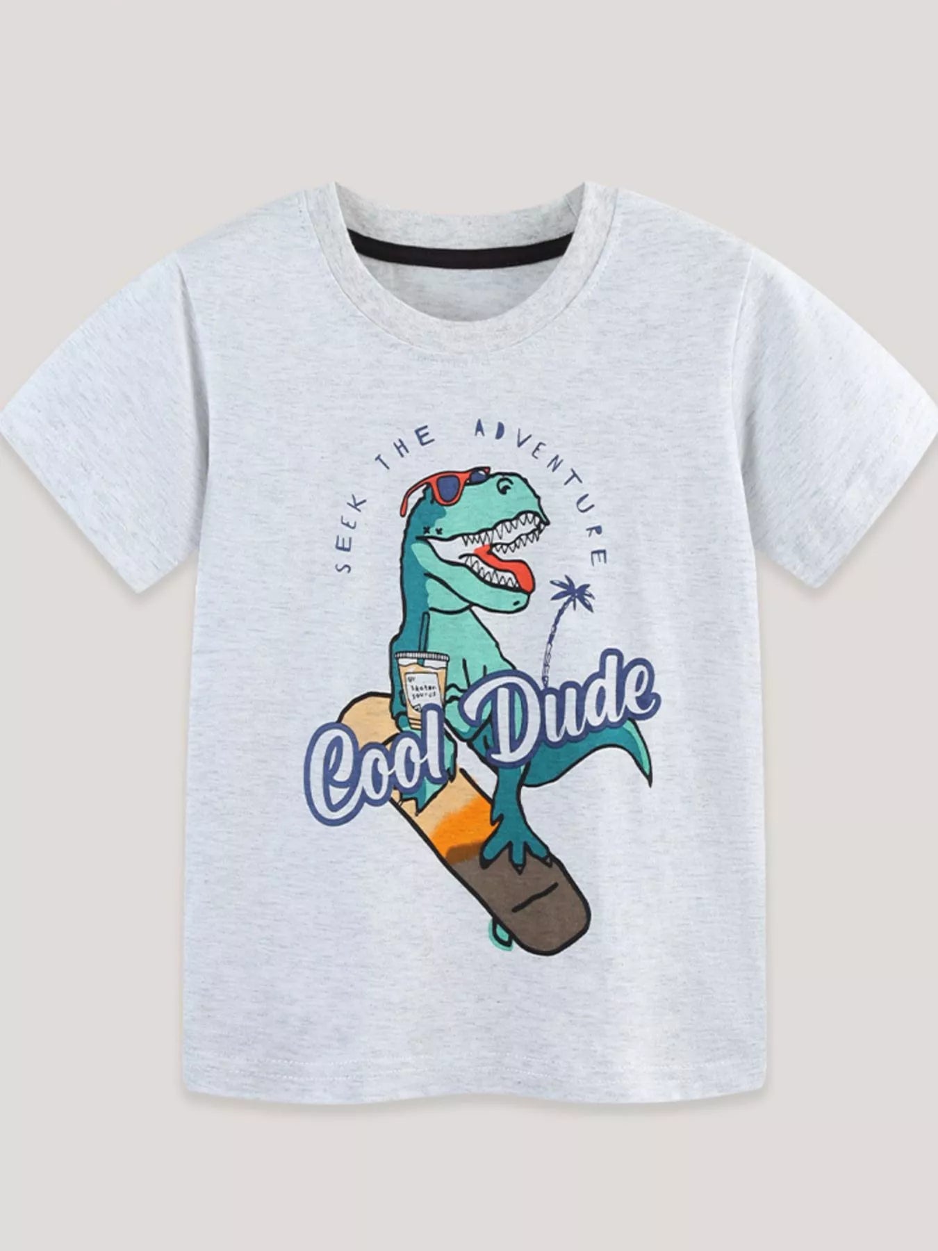 Children's Cool Dude Dinosaur Graphic T-Shirt
