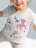Children's Unicorn Graphic Short Sleeve T-Shirt
