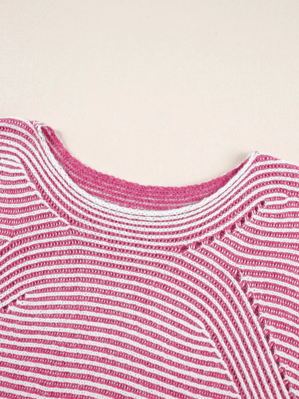 Striped Boat Neck Casual Sweater