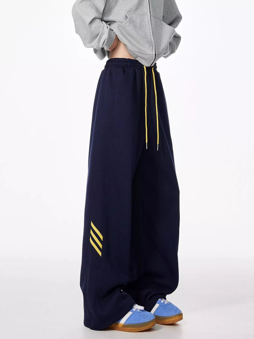 Men's Plus Size Wide Leg Casual Sweatpants with Drawstring