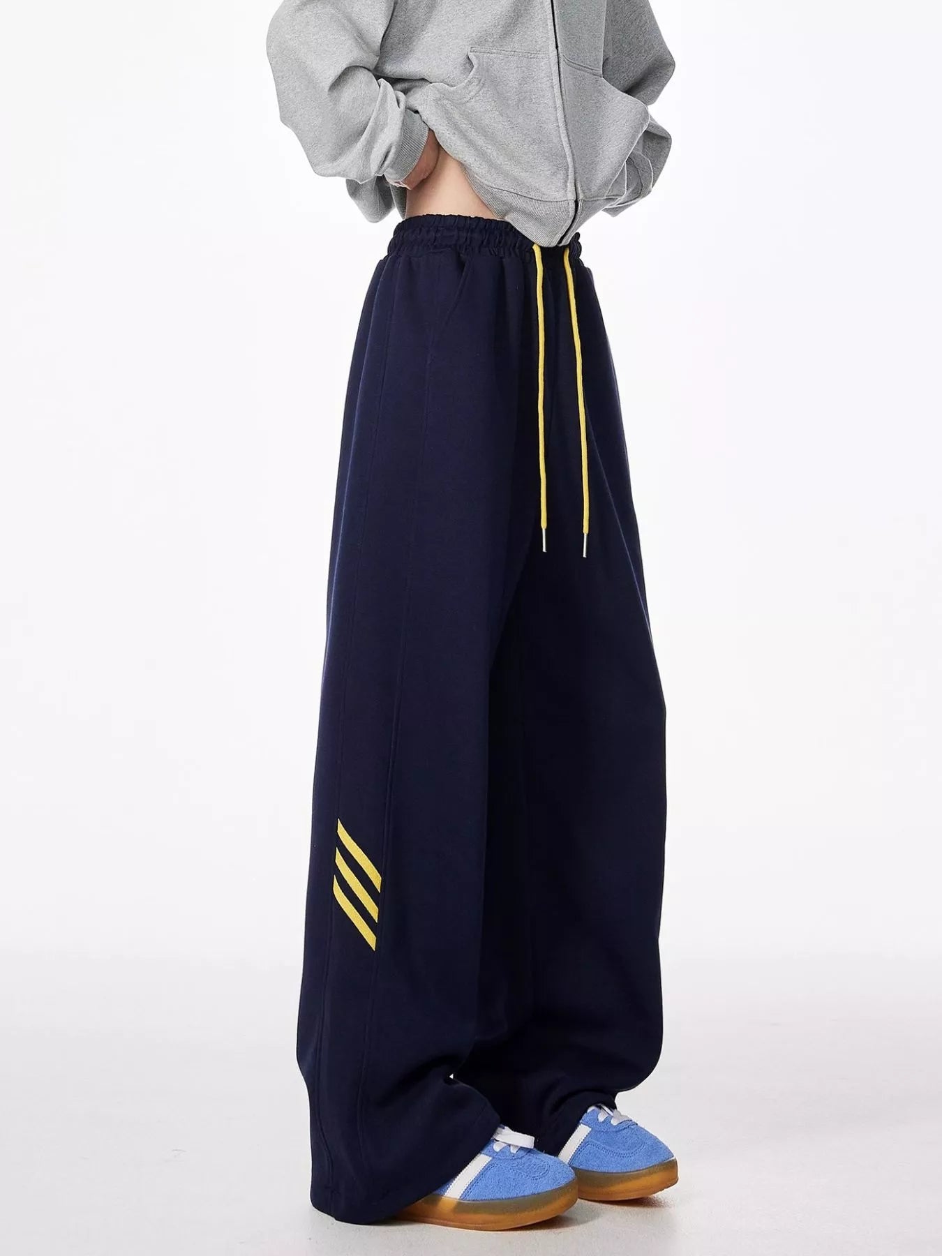 Men's Plus Size Wide Leg Casual Sweatpants with Drawstring