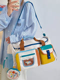 Multi-Pocket Nylon Duffel Bag