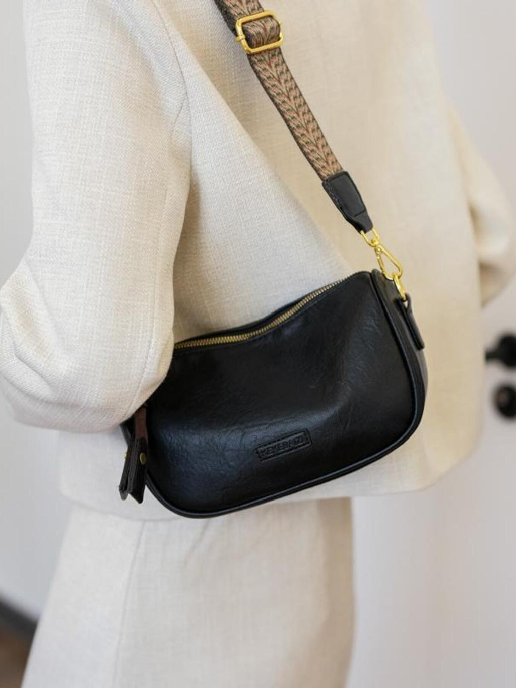 Wide Strap Crossbody Bag