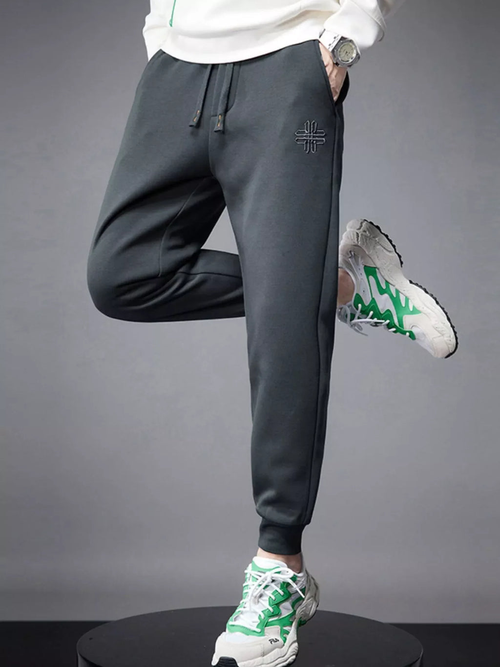 Men's Drawstring Joggers with Pockets