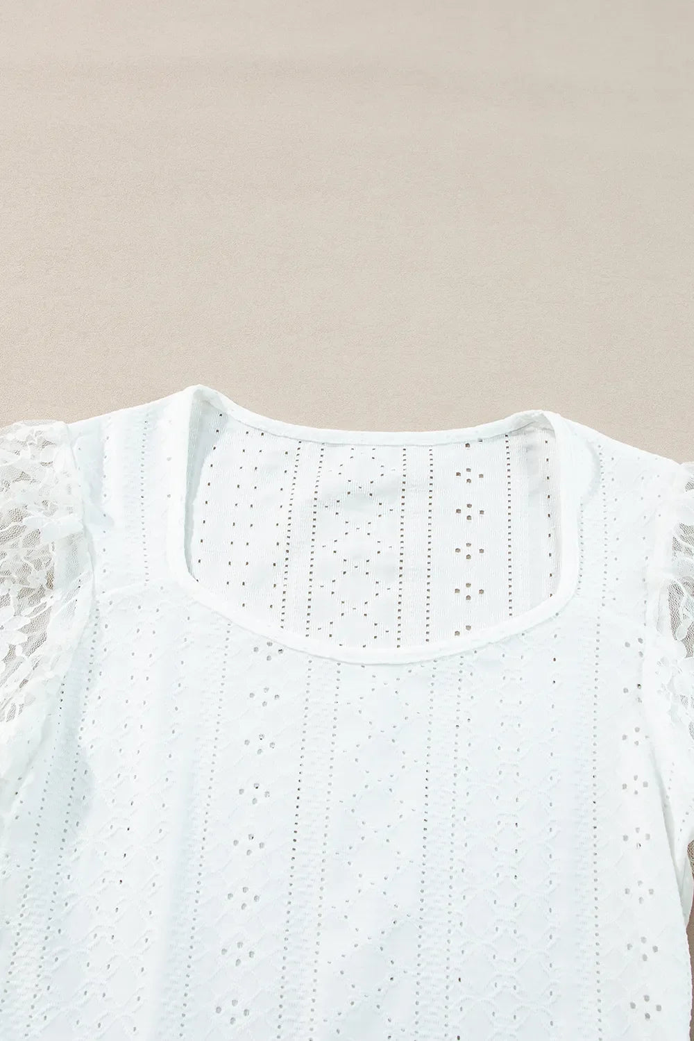Eyelet Lace Long Sleeve Bodysuit