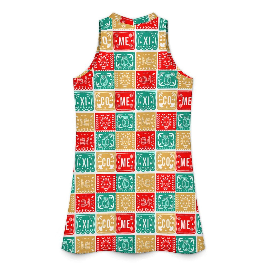 Baha Ranch Colores de Mexico Picado Sleeveless Mini Dress